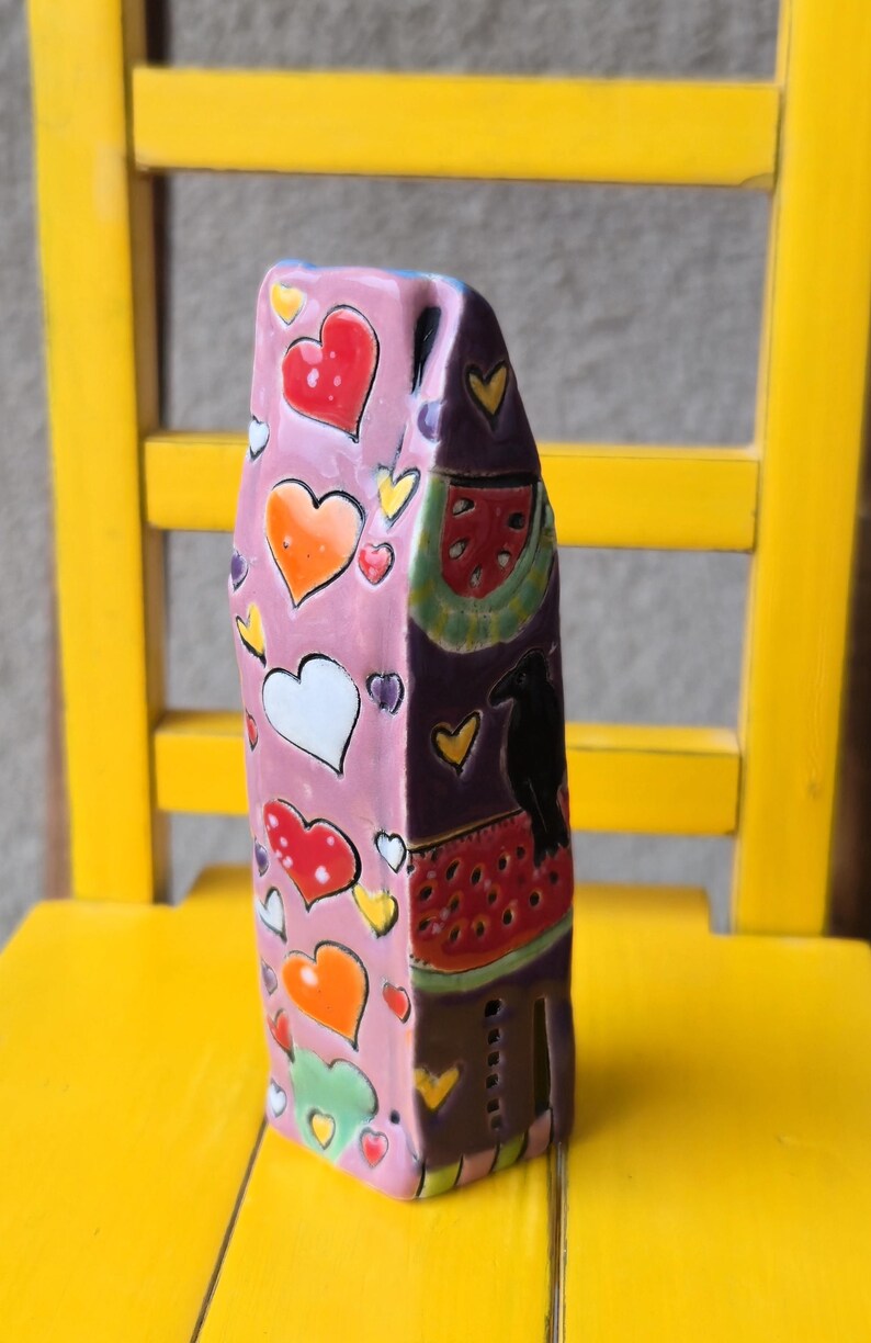 Ceramic House Rattle With a Raven and Watermelon Slices - Etsy