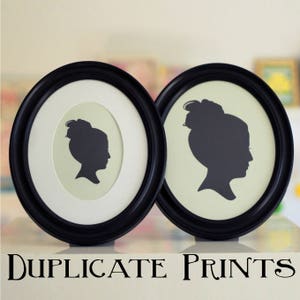 Add Duplicate Prints to your Order -  Custom Silhouette Duplicate Prints