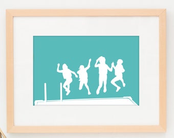 Custom Family Portrait Silhouette Print //  Personalized Family Portrait //  Family Silhouette // Custom Silhouette