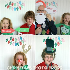 Christmas Photo Booth Props DIY Printable Download Pdf &amp; Print (25 ...