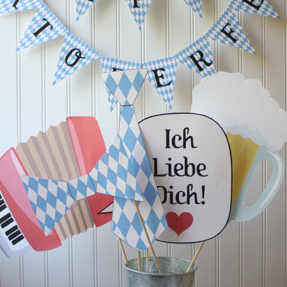 Oktoberfest PHOTO BOOTH PROPS Printable diy printable / | Etsy