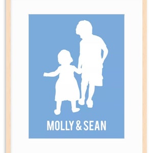 Custom Family Portrait Silhouette Print // Personalized Family Portrait // Family Silhouette // Custom Silhouette image 8