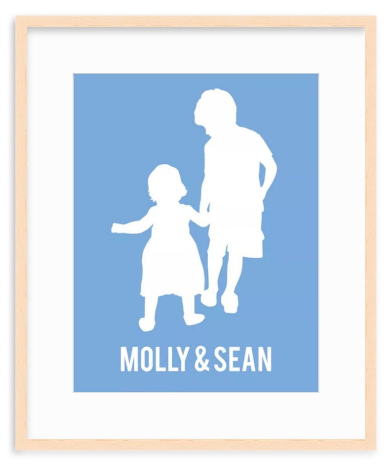 Custom Family Portrait Silhouette Print // Personalized Family Portrait // Family Silhouette // Custom Silhouette image 8