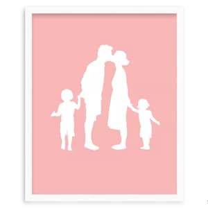 Custom Family Portrait Silhouette Print // Personalized Family Portrait // Family Silhouette // Custom Silhouette image 1