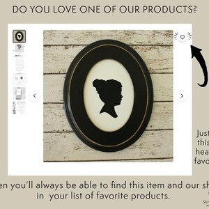 Personalized Custom Silhouette Print made from your photo Vintage Frame Design Silhouette Portrait by Simply Silhouettes image 9