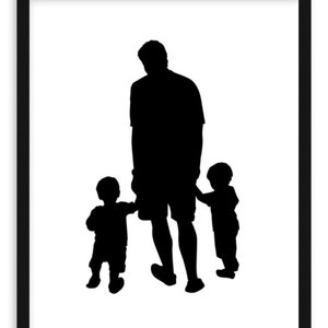 Custom Family Portrait Silhouette Print // Personalized Family Portrait // Family Silhouette // Custom Silhouette image 10