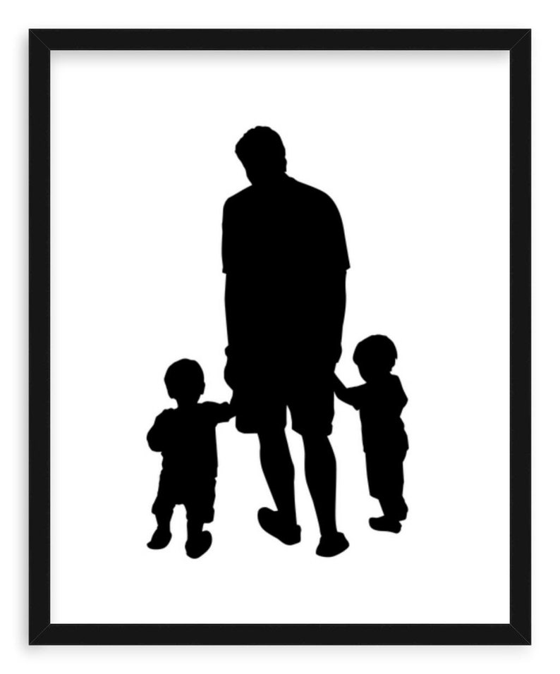 Custom Family Portrait Silhouette Print // Personalized Family Portrait // Family Silhouette // Custom Silhouette image 10