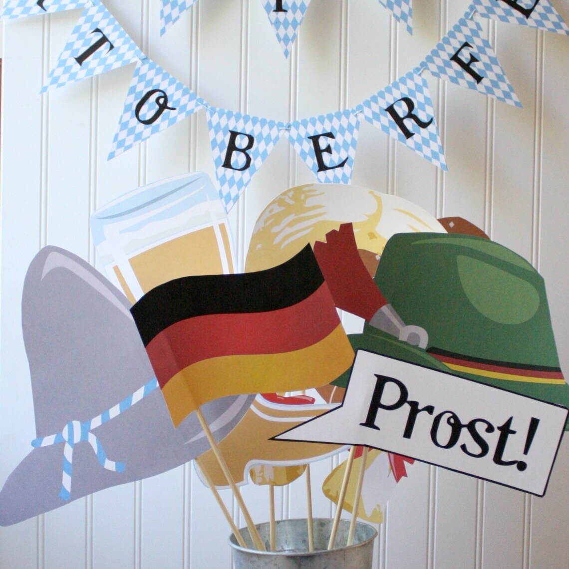 Oktoberfest Photo Booth Props - 30-teiliges Set Mit Bierhüten & Accessoires