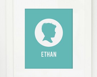 Personalized Silhouette Print - completely custom silhouette - made from your photos by Simply Silhouettes