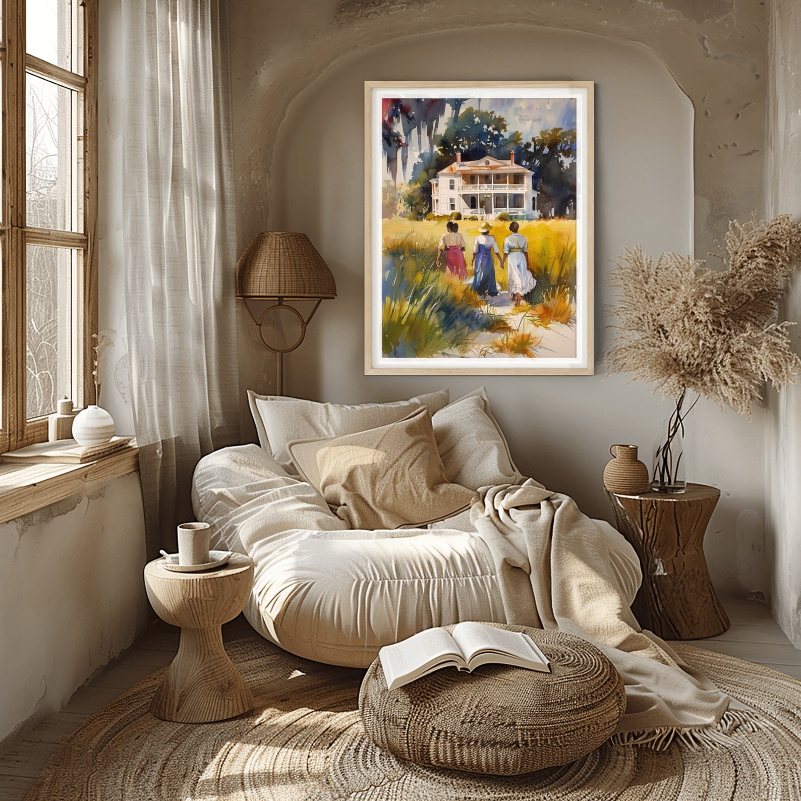 Gullah Geechee Watercolor Print, Lowcountry Art, South Carolina Canvas ...
