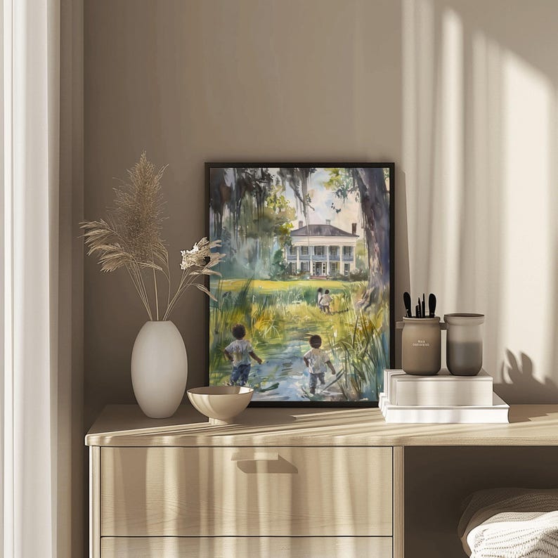 Gullah Geechee Art Print, Lowcountry Watercolor, African American ...