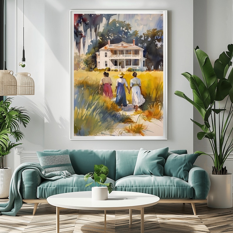 Gullah Geechee Watercolor Print, Lowcountry Art, South Carolina Canvas ...