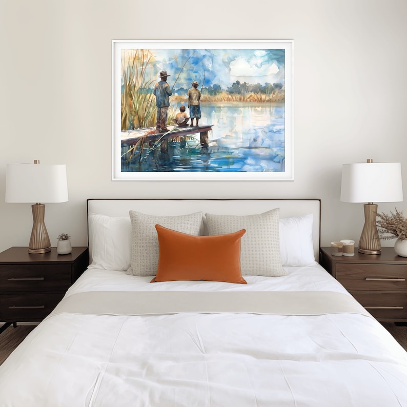 Gullah Geechee Art Print, Black Boys Fishing, Lowcountry Watercolor - Etsy