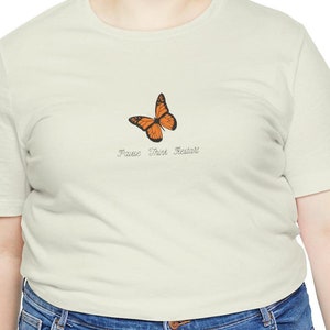Pause Think Restart, Butterfly graphic- Women&#39;s T-Shirt | Inspiring Graphic Tee for Women | Motivational/ Inspirational Casual Wear