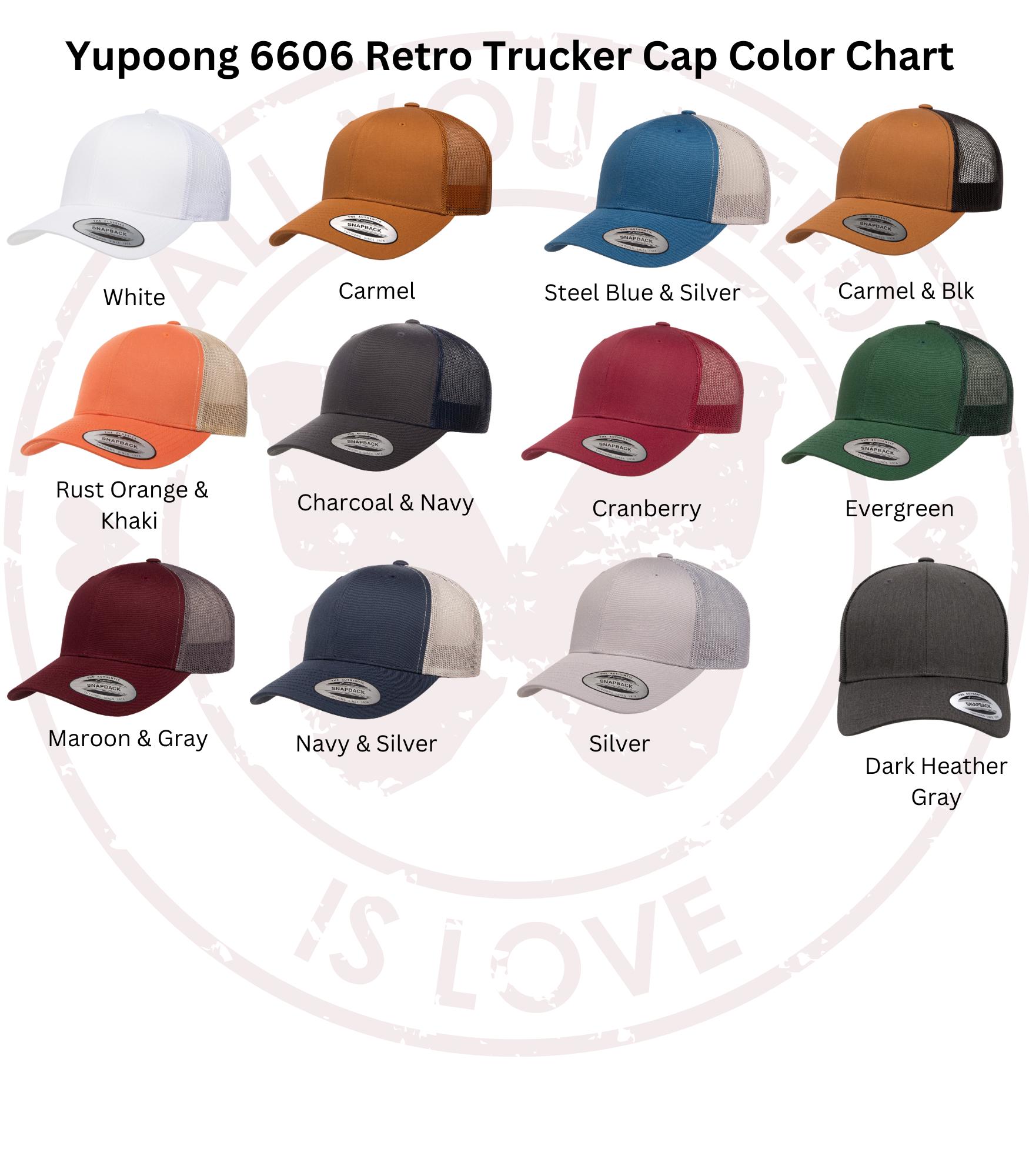 Yupoong 6606 Retro Trucker Cap Color Chart (digital Download) - Etsy