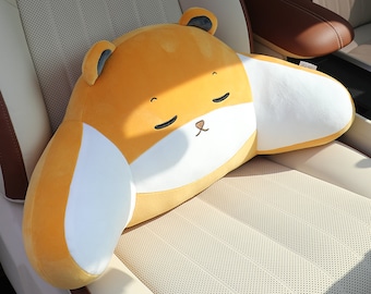 Cute Plush Car Neck Pillow: Comfort Travel Headrest