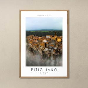 Pitigliano, Tuscany Digital Poster – Downloadable Print of a Tufa Village, Italian Wall Art, Historic Landscape Photography