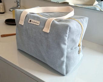 XL corduroy toiletry bag, available in several colors