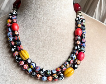 Classic artistic design with a playful vibe contemporary Venetian and vintage glass accent beads