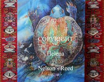 Turtle Mother signed canvas giclee Helena Nelson Reed art