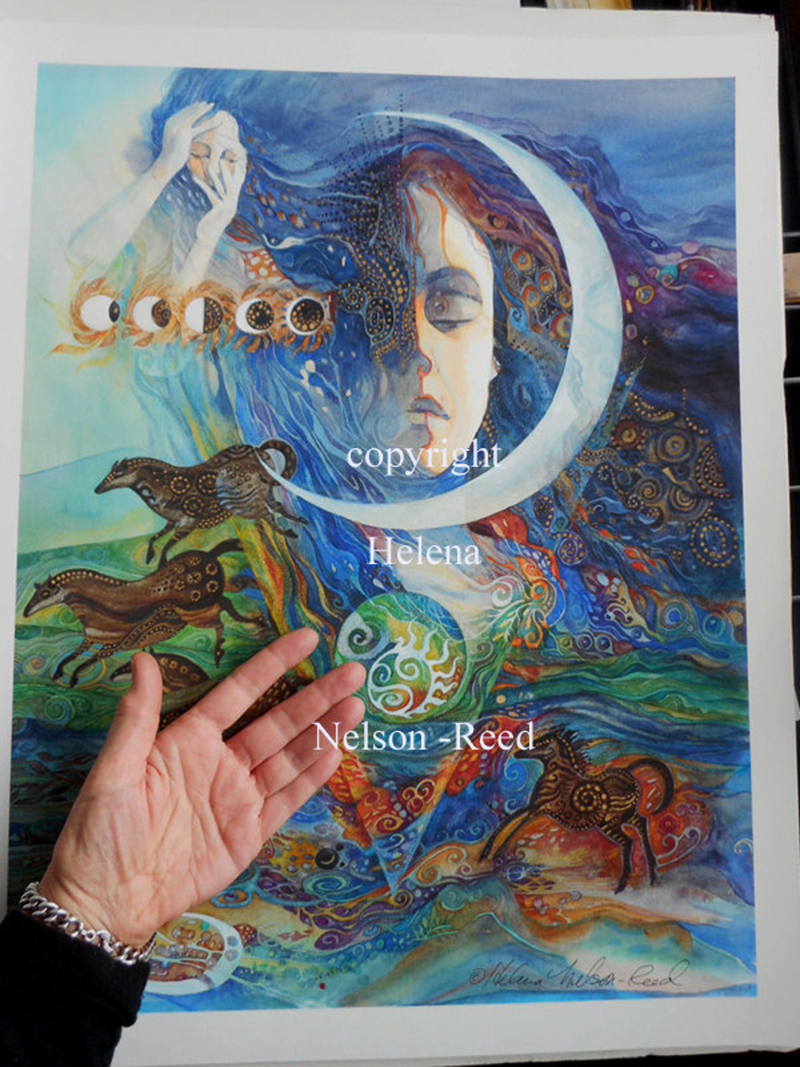 Windhorse Woman, Original Art by Helena Nelson - Reed, Signed Giclee - Etsy
