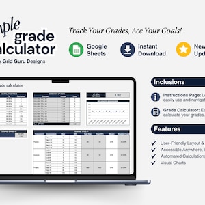 Calculadora de calificaciones sencilla para la escuela, herramienta fácil de usar para cualquier sistema de calificación (es decir, GPA, GWA, QPI), cálculos automatizados y precisos