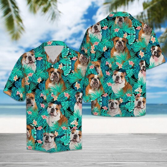 Disover Bulldog Hawaiian Aloha Shirt