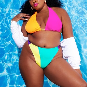 Bright Delight 2 Bikini Swimsuit S M L 1X 2X 3X/ Plus Sizes image 6