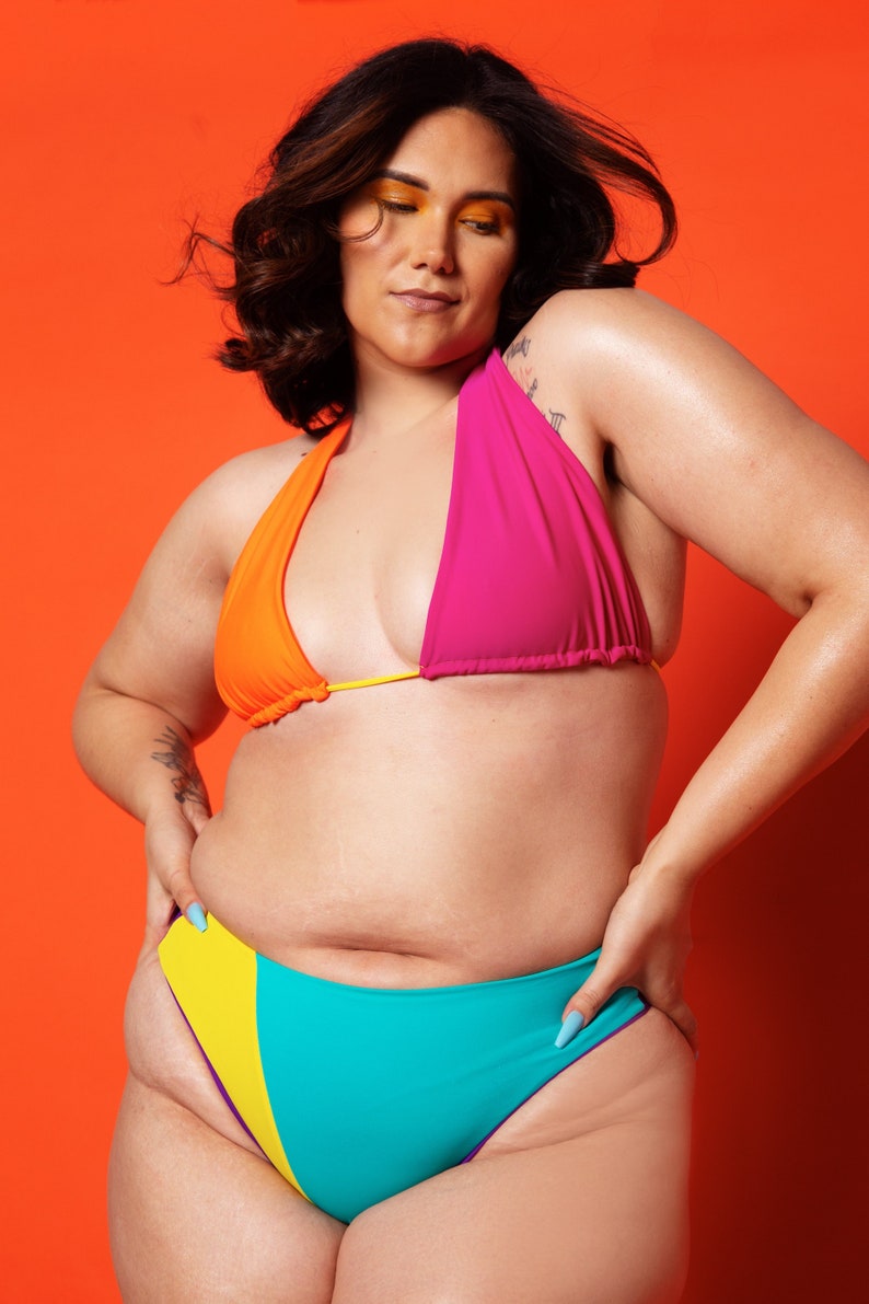 Bright Delight 2 Bikini Swimsuit S M L 1X 2X 3X/ Plus Sizes image 1