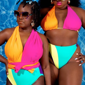 Bright Delight 2 Bikini Swimsuit S M L 1X 2X 3X/ Plus Sizes image 9