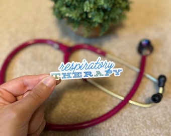 Respiratory Therapy Sticker Waterproof Vinyl | Respiratory Therapist | Essential Worker | Healthcare Worker | Medical Stickers | Lungs | RRT
