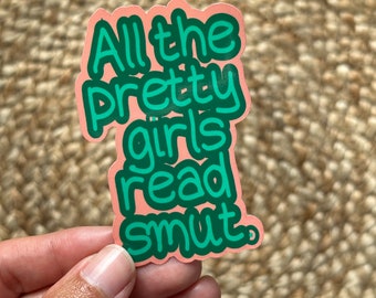 Smutty boeksticker | Boekenachtige vinylsticker | Pittige Kindle-sticker | Sticker minnaar smut | Bookish-stickers voor Kindle | Sticker waterfles
