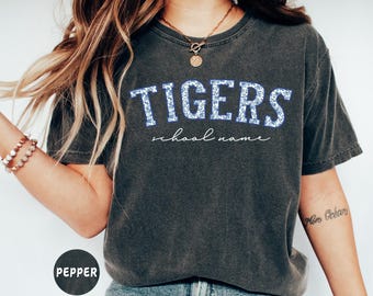 Custom Comfort Colors School Mascot Shirt, Personalized Spirit Tee
