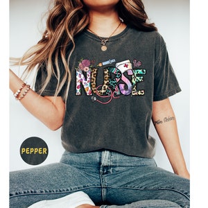 Nurse Shirt, Leopard Print Nurse Shirt, Nurse Life Shirt, Nurse Gift, Gift For Nurse, Nurse Week, Nursing School Tee, Registered Nurse Shirt