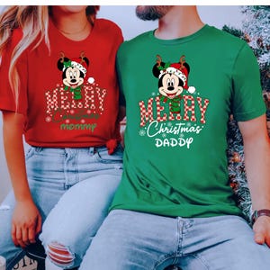 Custom Disney Family Christmas Shirt, Matching Christmas Tees, Personalized Disney Character Christmas Shirt, 2025 Mickey’s Very Merry Shirt