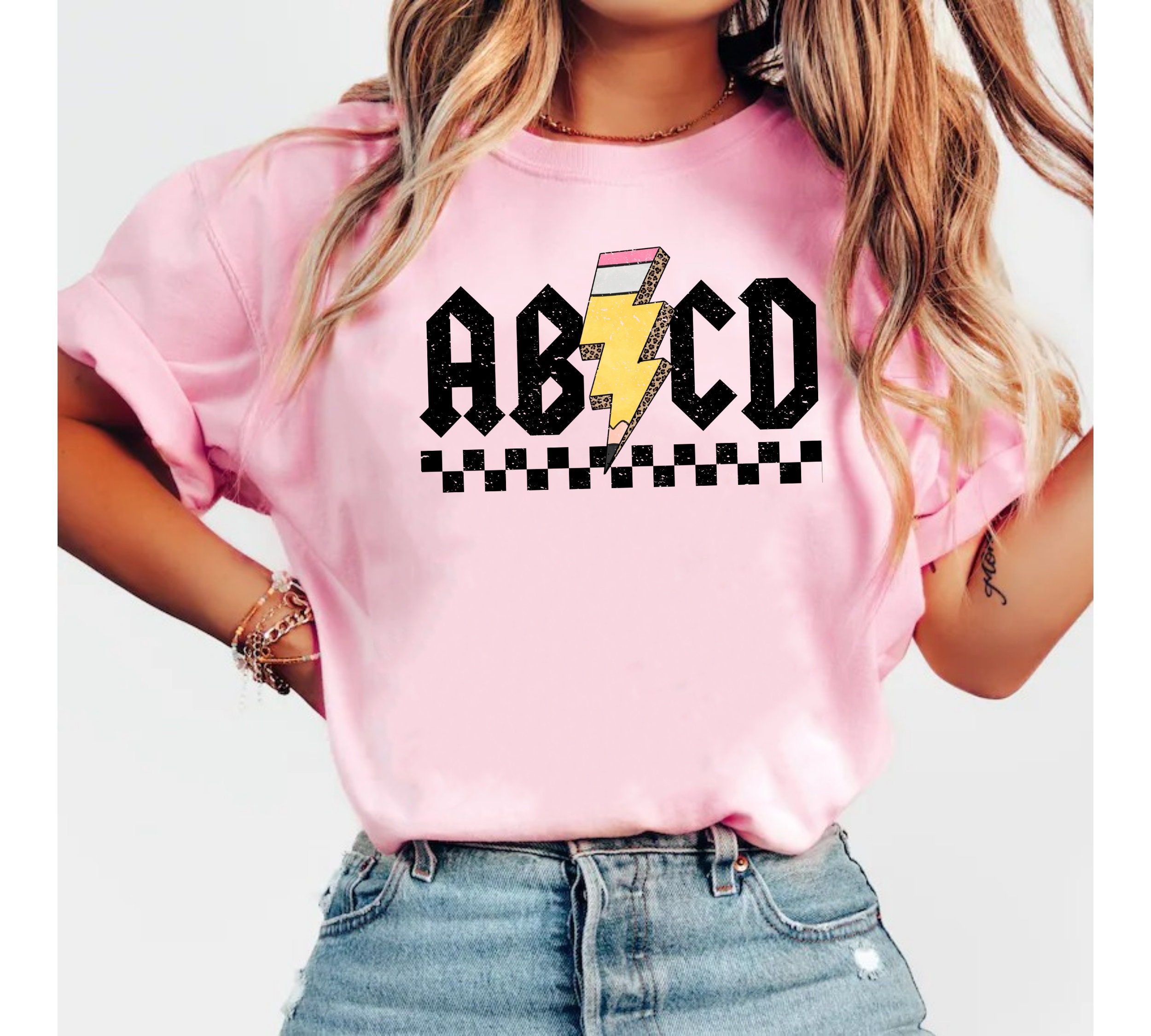 Abcd Teacher Comfort Colors Shirt, Teacher Shirt, Back To School Shirt, Kindergarten Teacher Shirt,Elementary School Shirt,Gift For Teacher