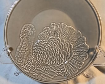 Plato llano Matceramica Turkey de 23 cm (9 pulgadas), con relieve, fabricado en Portugal.