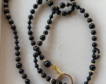 Pearl beads,Rhinestone and 14kGold plated beads Lanyard Phone Crossbody Strap with Sunglasses Holder
