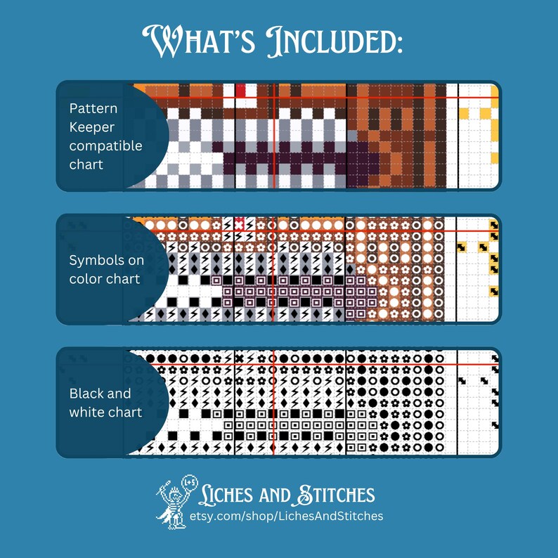 Miniature Mimic Cross Stitch Pattern, Digital PDF Chart, Cute Pixel Art ...