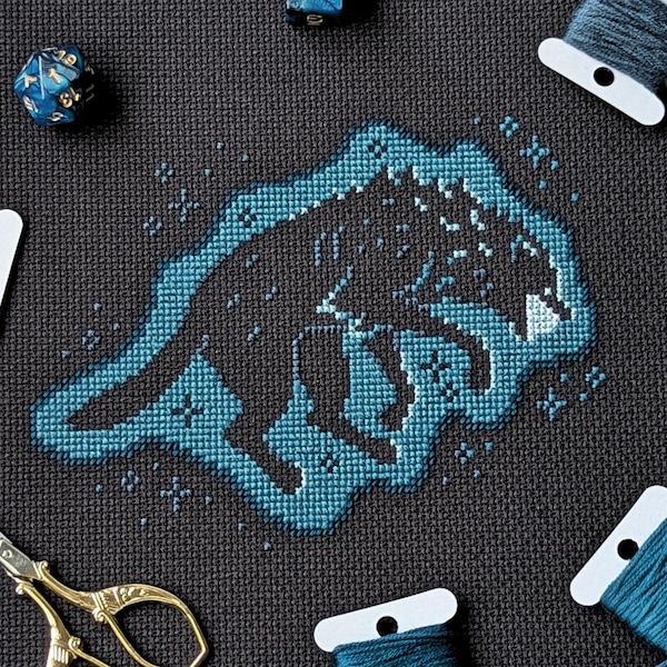 Fenrir Eats the Moon, Pixel Art Project (Digital PDF)