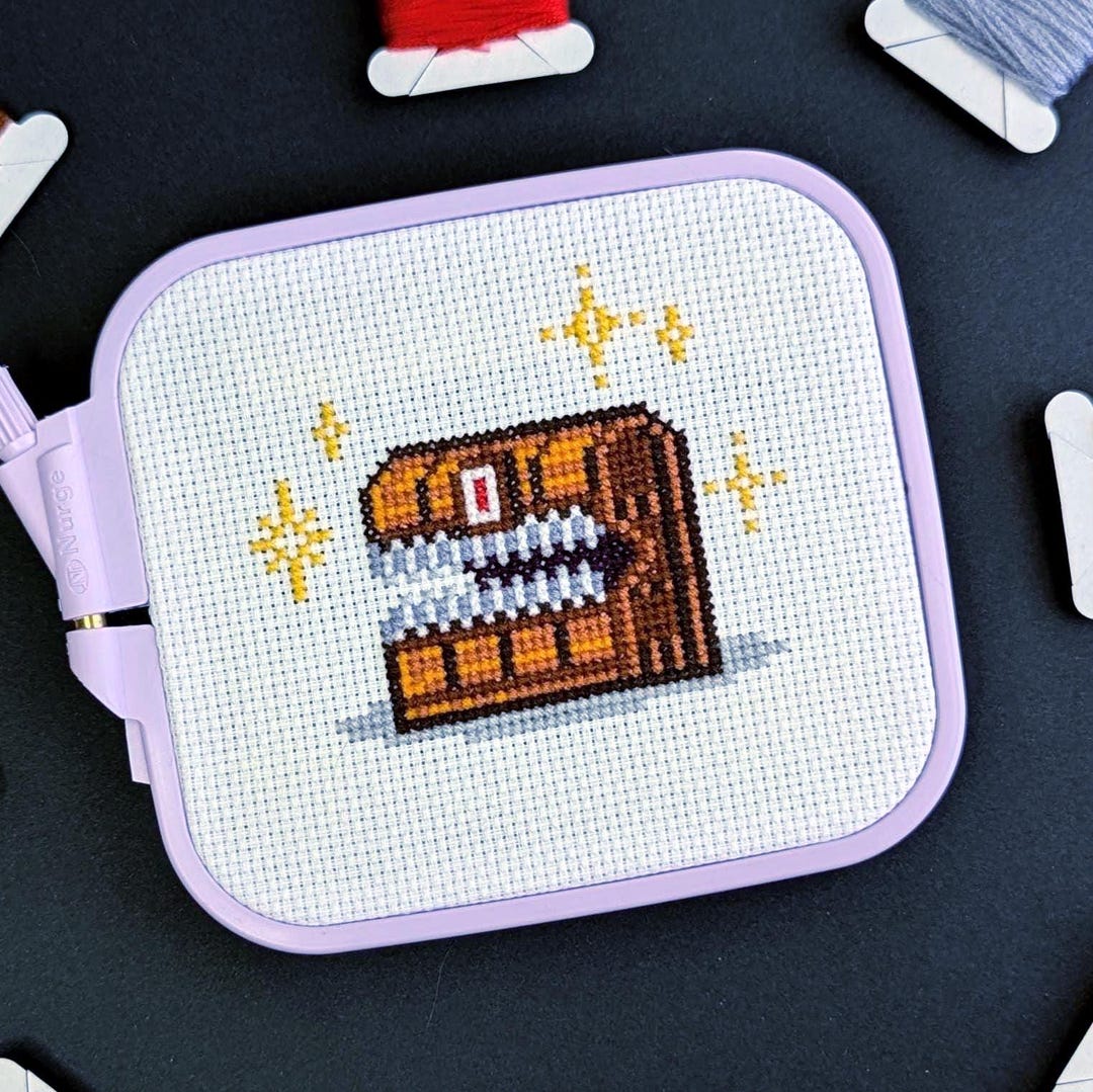 Miniature Mimic Cross Stitch Pattern, Digital PDF Chart, Cute Pixel Art ...