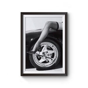 High Fashion Black White Rari Print, Luxury High Heels Car Poster, Fashion Photography Fashion Wall Art Print, Luxury Car Printable Wall Art