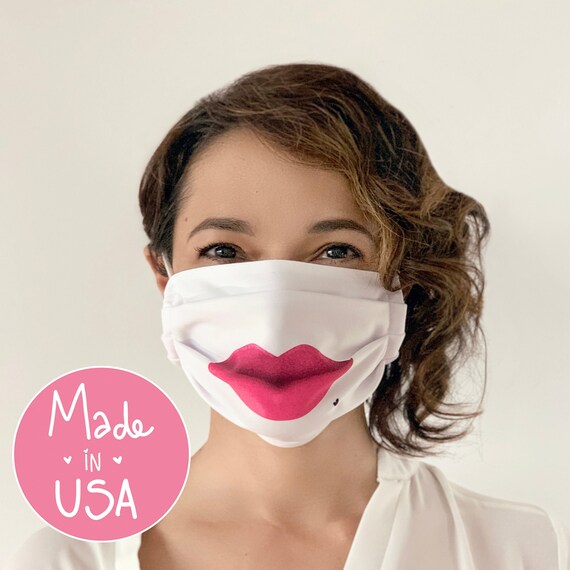 Diva Lipstic Washable Women Face Mask Cover Made In Usa Etsy