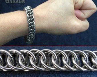 14g Steel HalfPersian 4in1 - Metal Chainmaille Bracelet