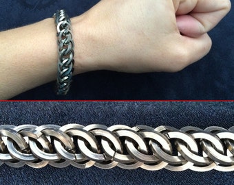 16g Square Steel - Half Persian 3 in 1 - Chainmaille - Chainmail