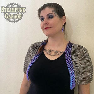 Titanium Capelet Mini Cape Shawl Scalemaille 100% Titanium image 1