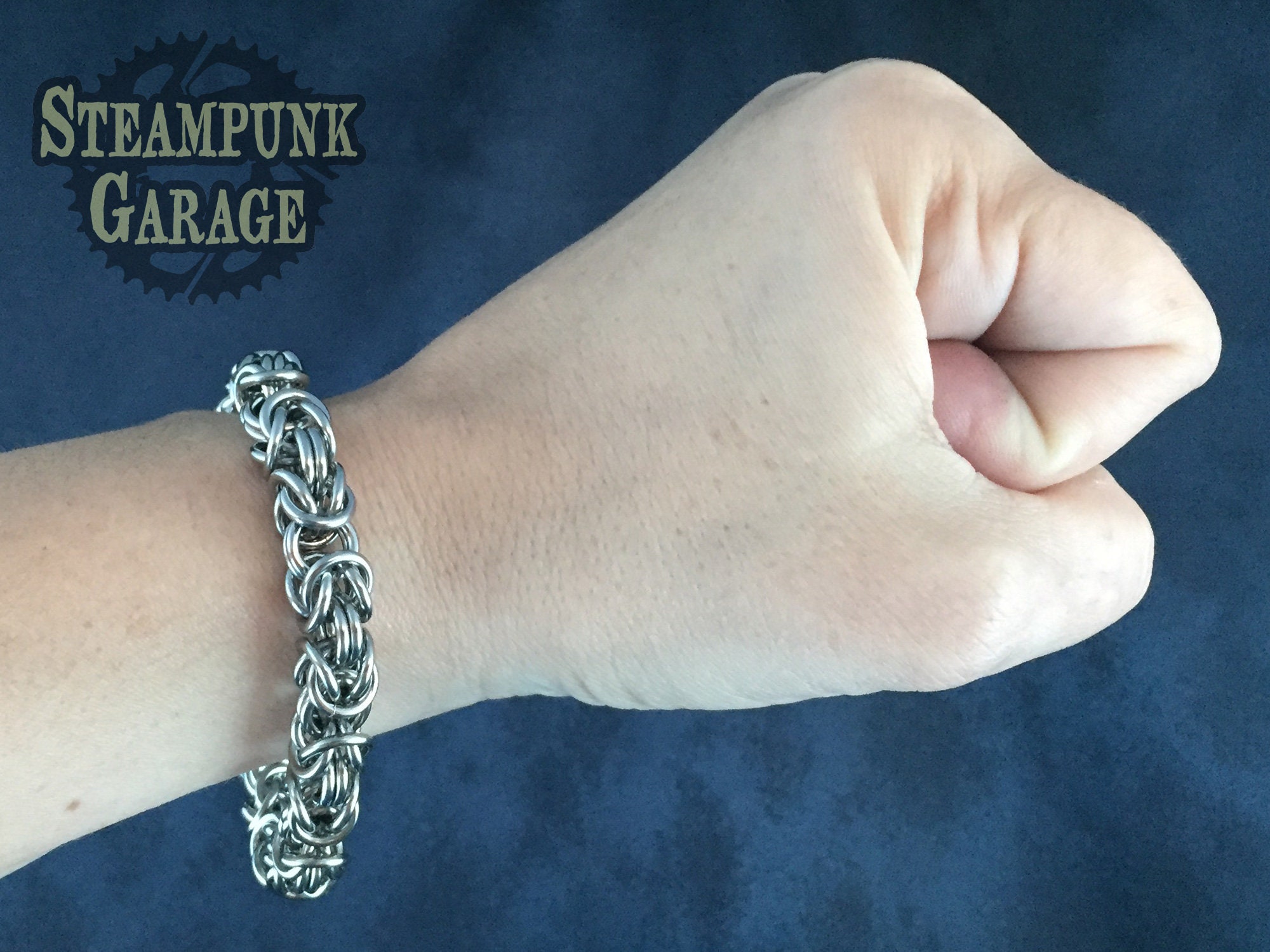 Byzantine Chain - TITANIUM or Stainless STEEL Bracelet - MEDIUM