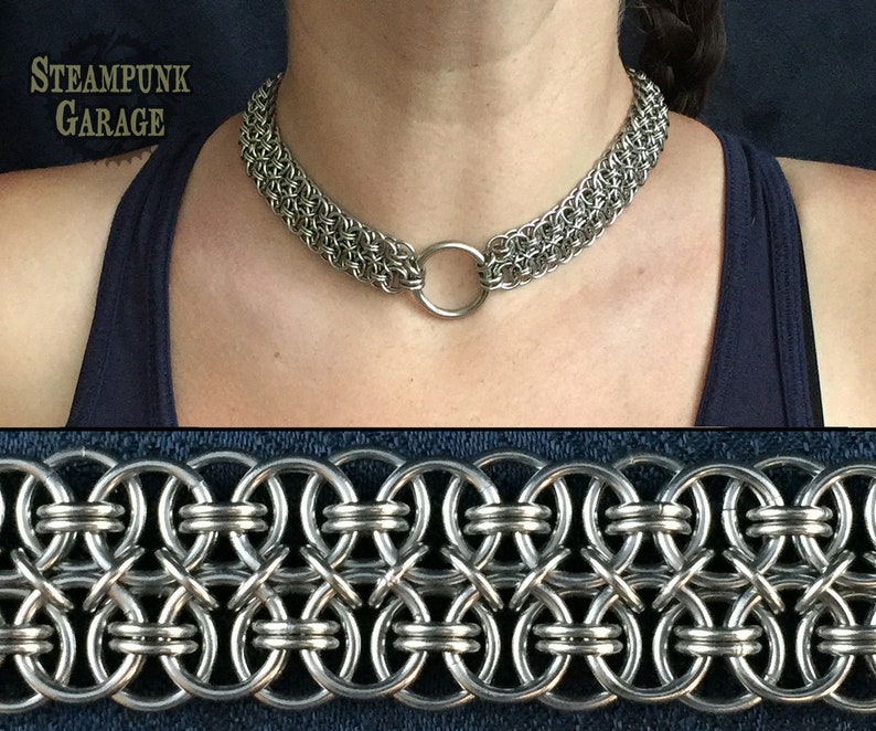Choker Conundrum Lace Weave Stainless Steel or Titanium image 1