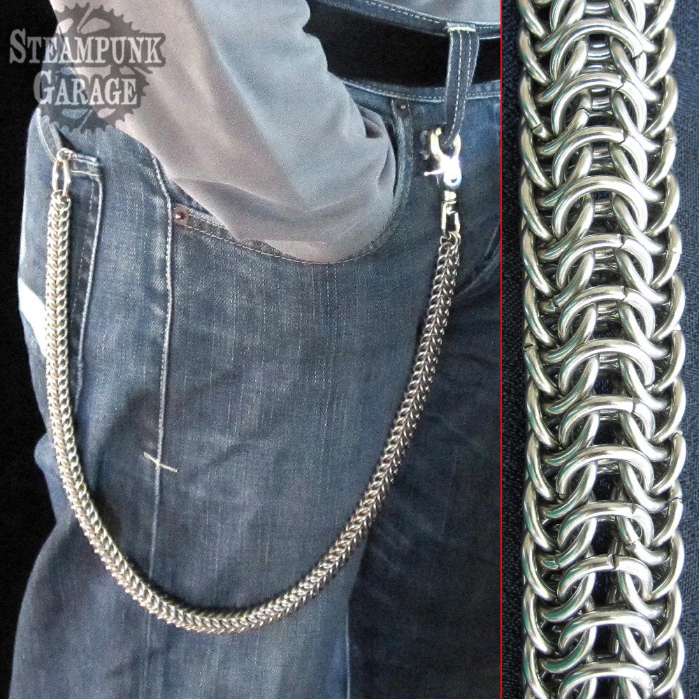 THICK Wallet Chain Persian Dragonscale Stainless Steel Etsy