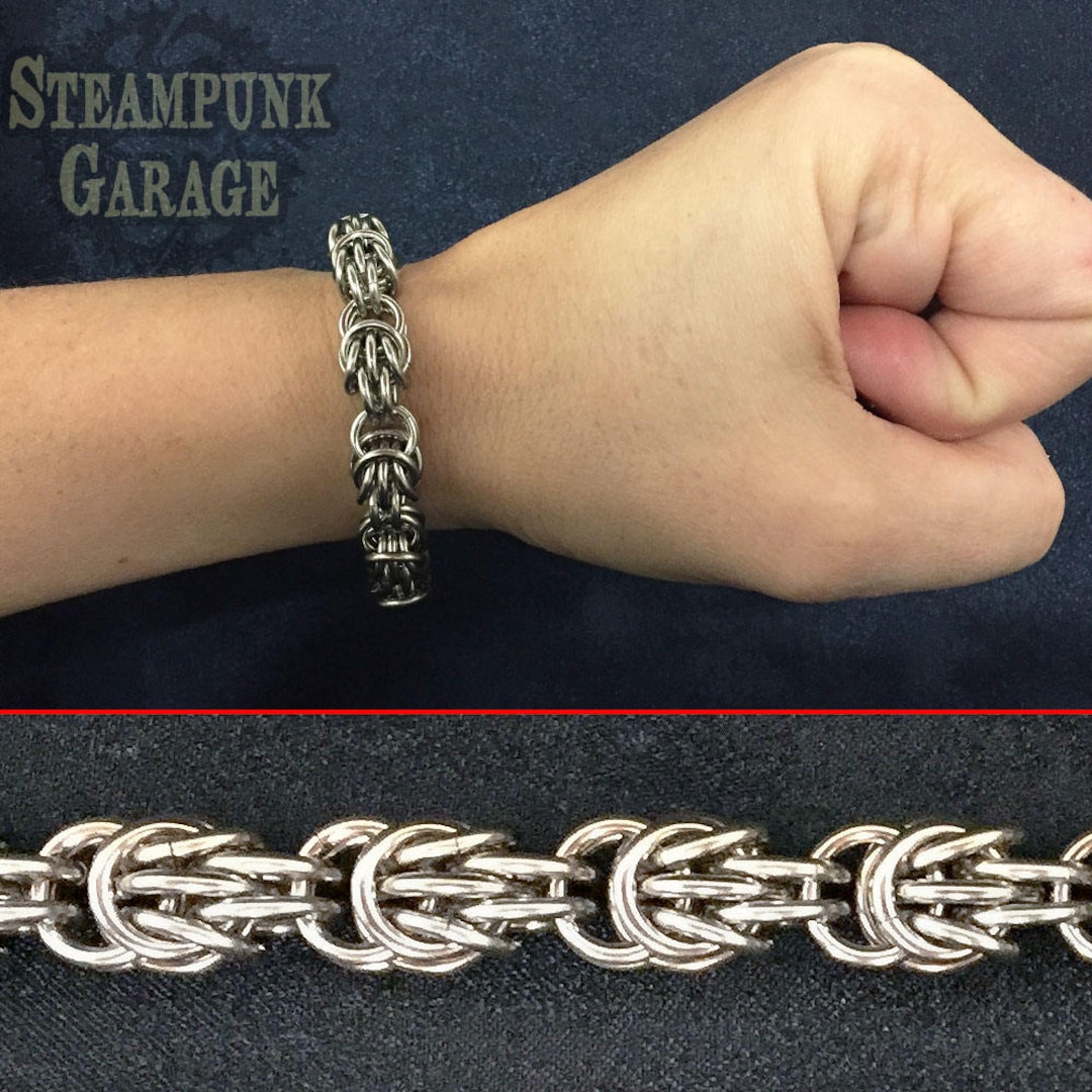 Scherzo Trees Weave Bracelet Stainless Steel Chainmaille - Etsy